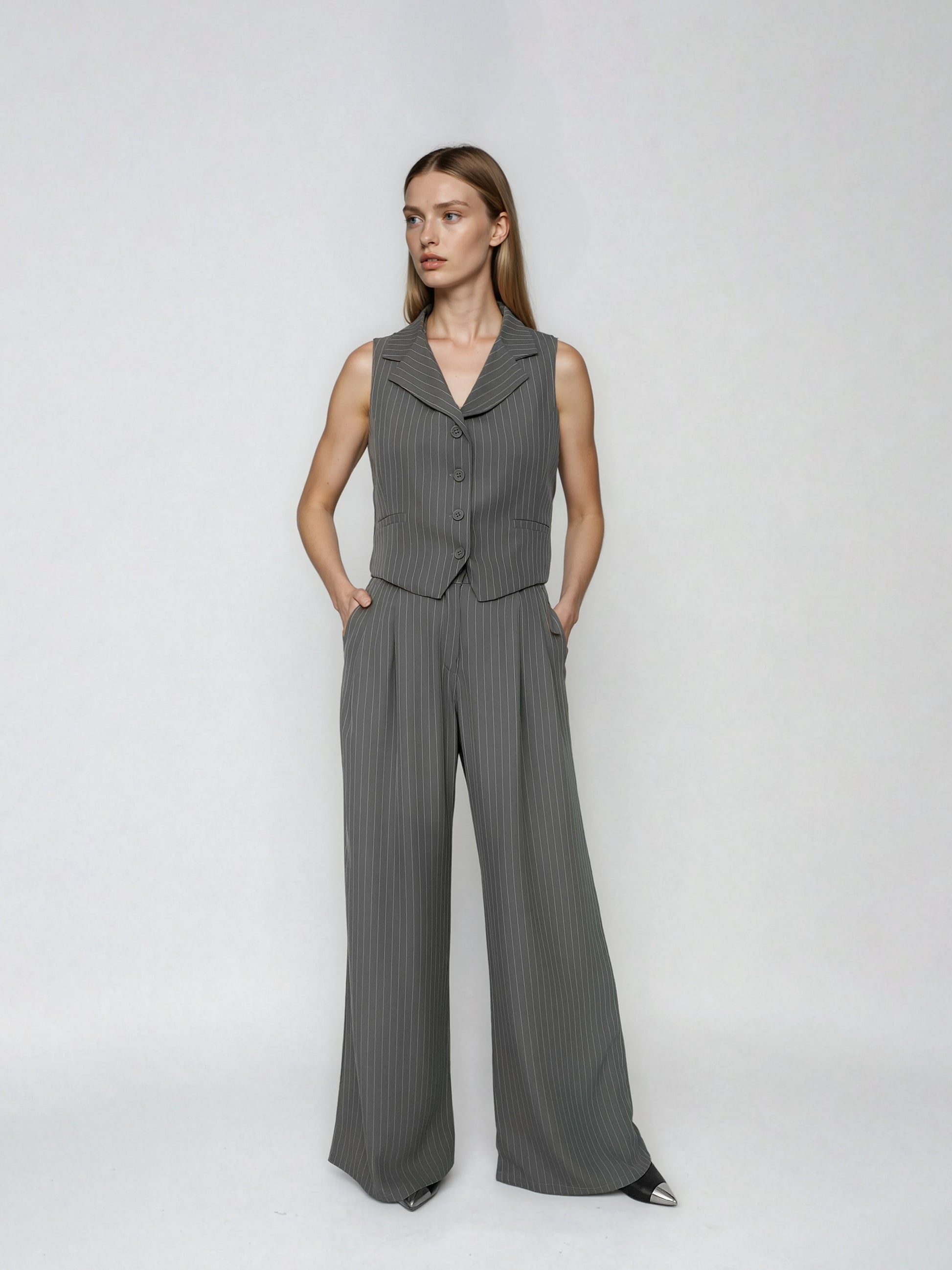 8568 Chaleco Simon Rayado