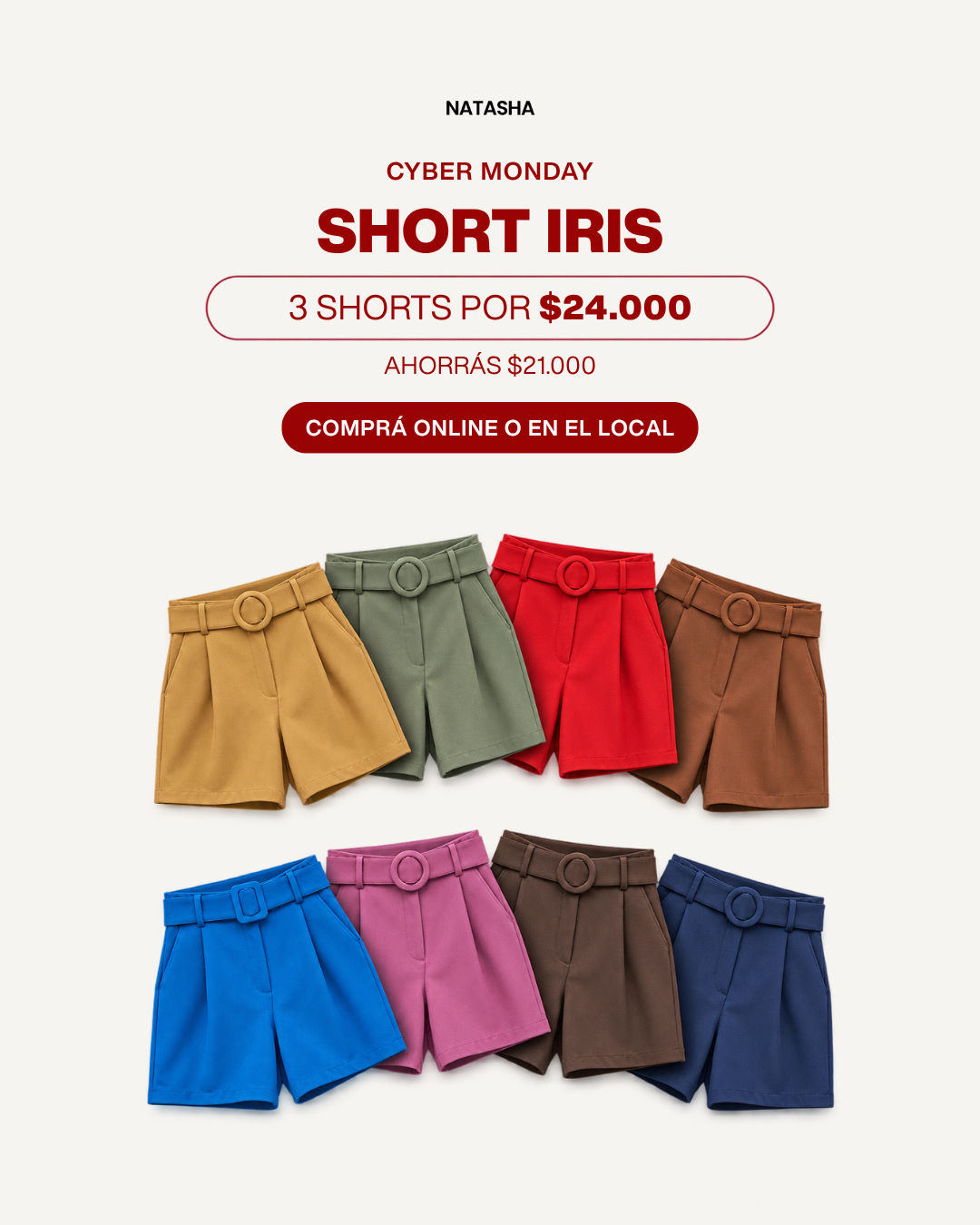 Pack x3 Short Iris