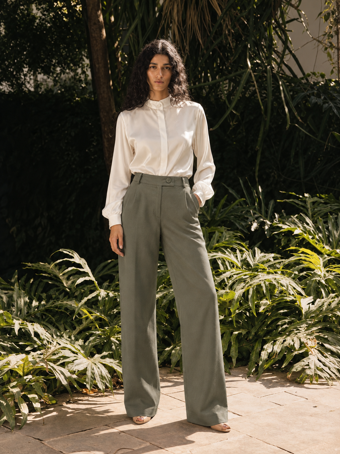 8561 Pantalón Fatima Lino Sale