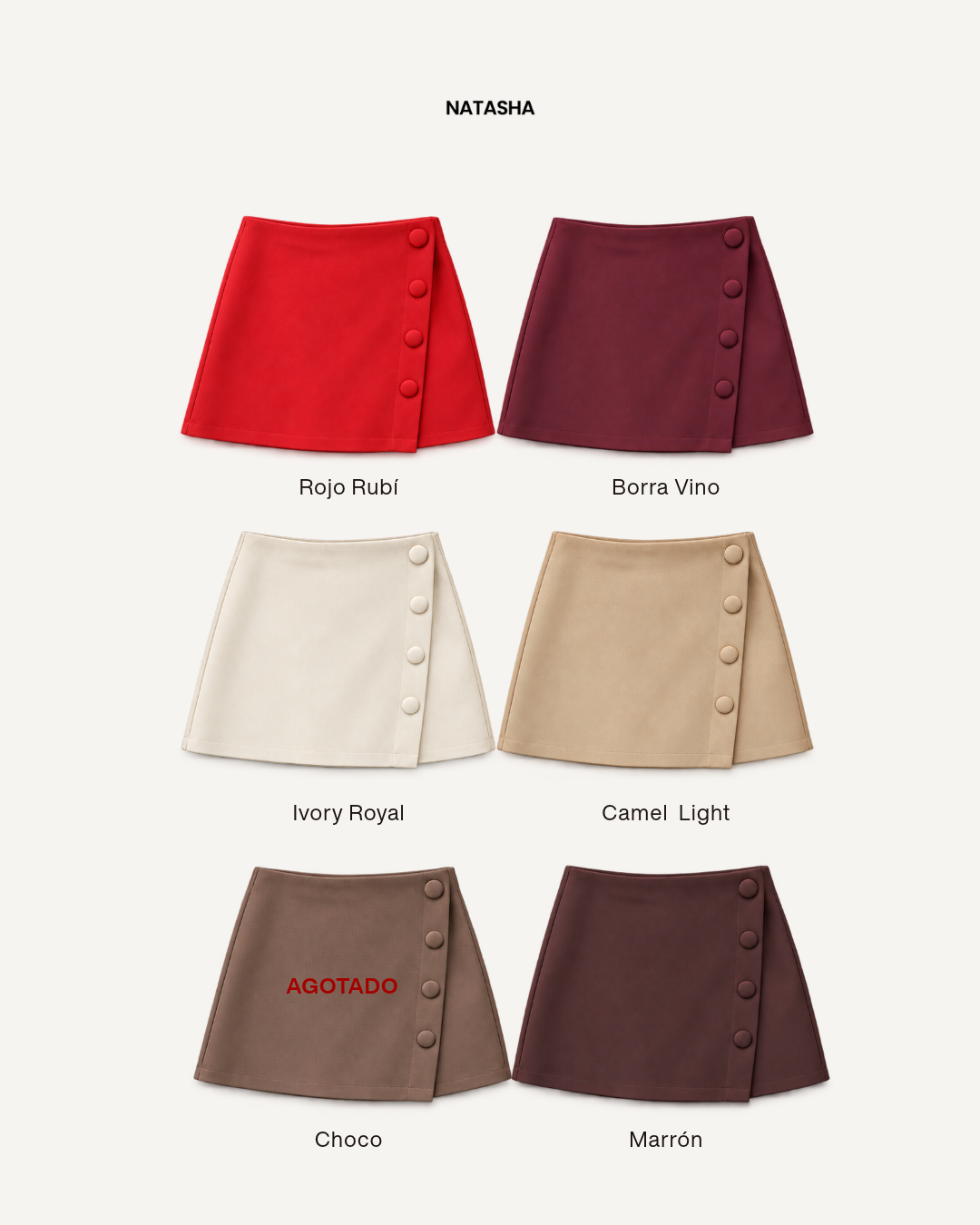 Pack x3 Short Pollera Mela