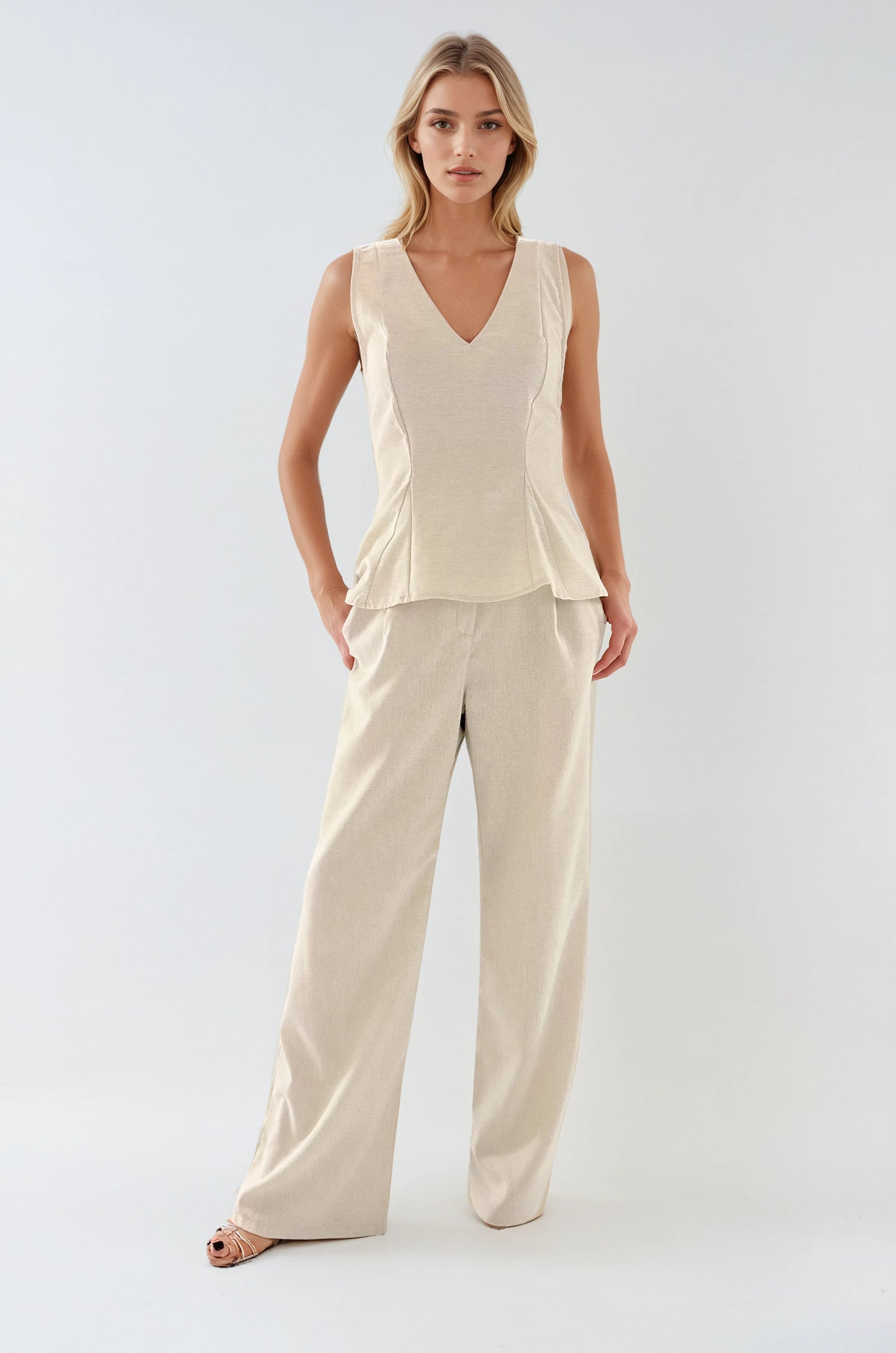 8119 Pantalón Eva Lino