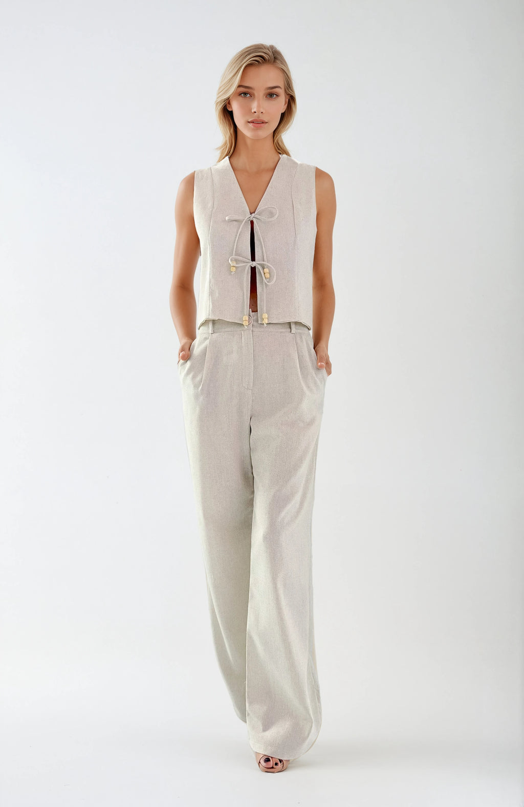 8819 Chaleco Lino New Coquette