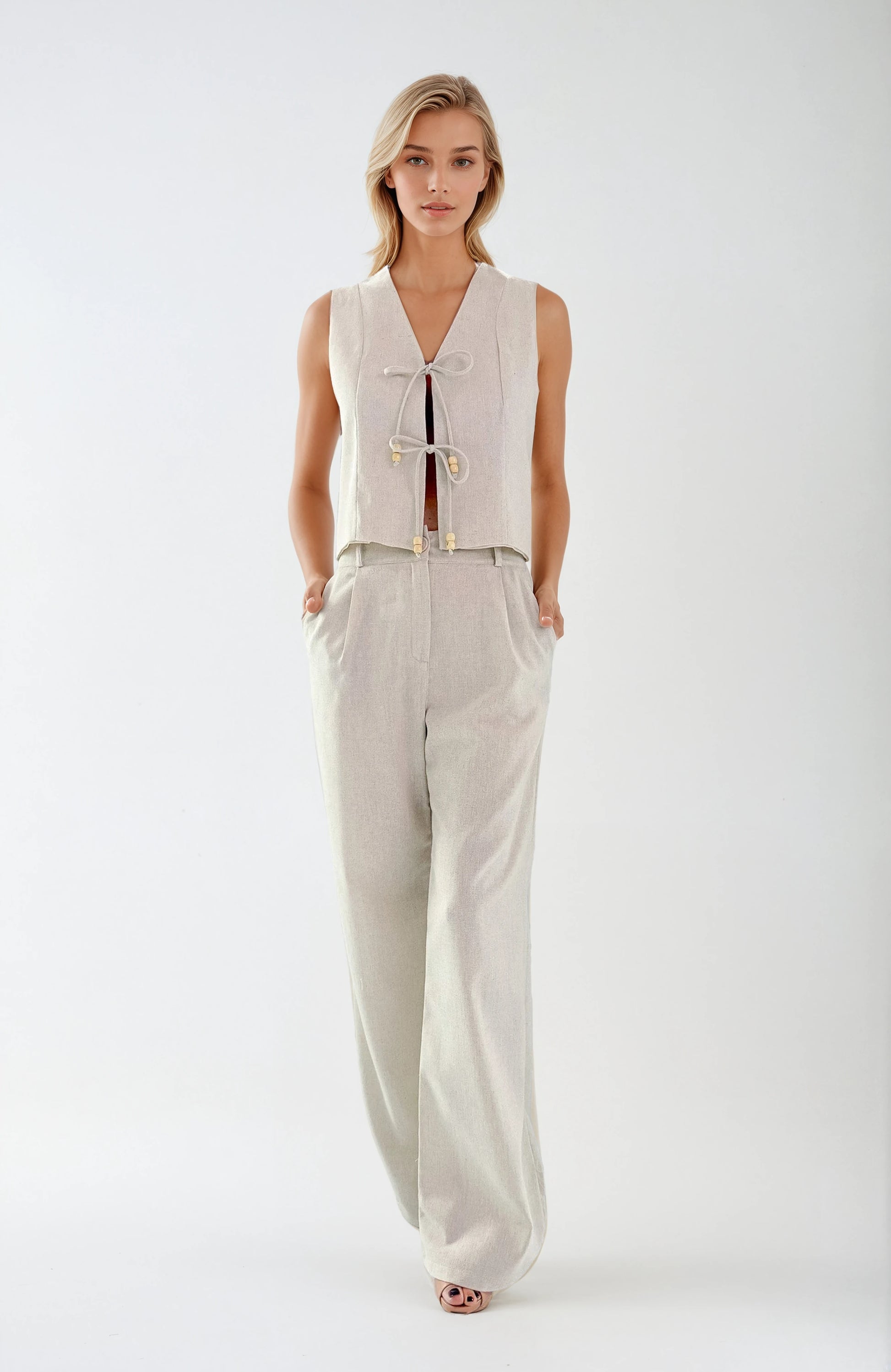 8819 Chaleco Lino New Coquette