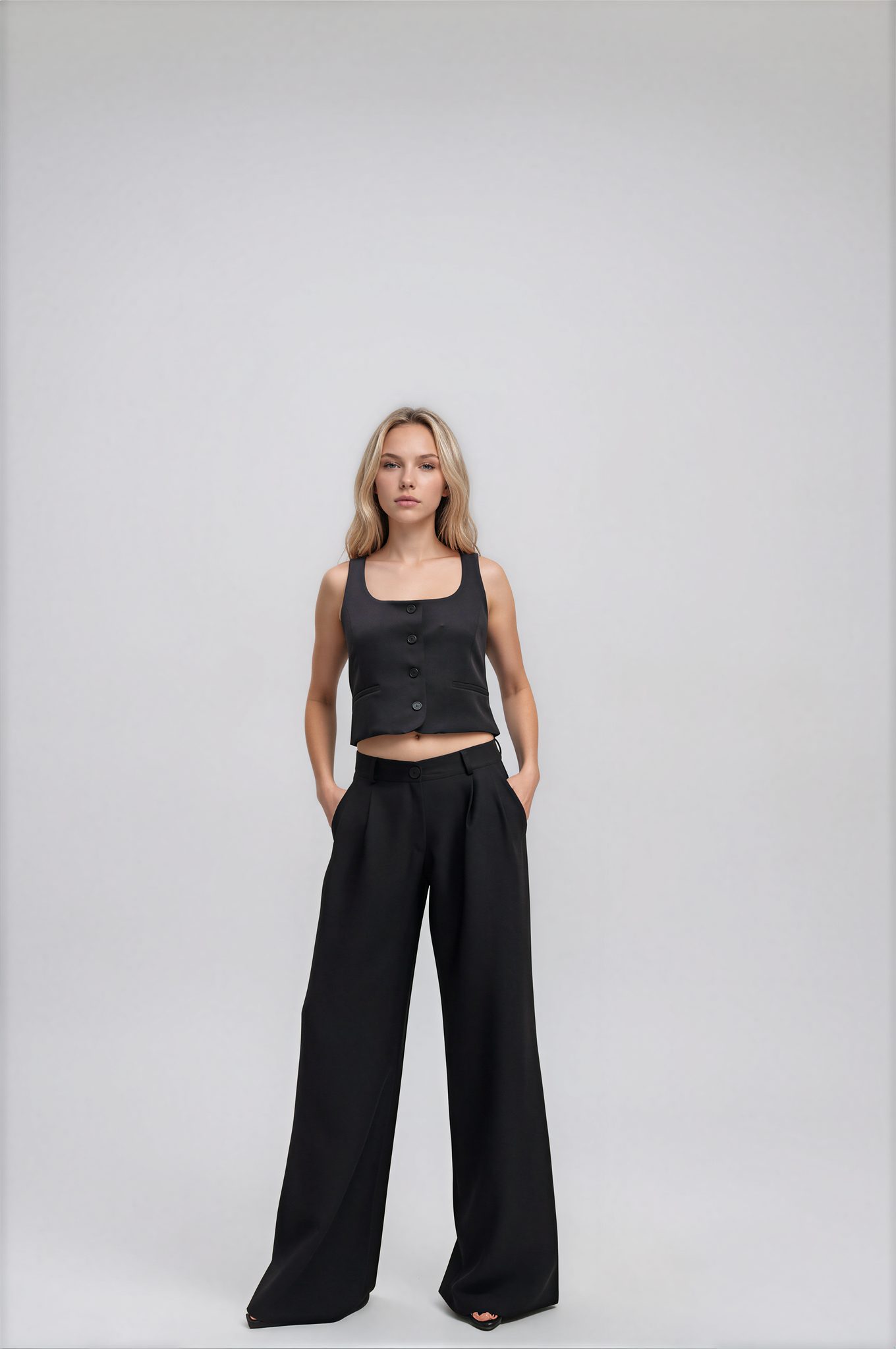 9236 Pantalón Diosa Tiro Bajo