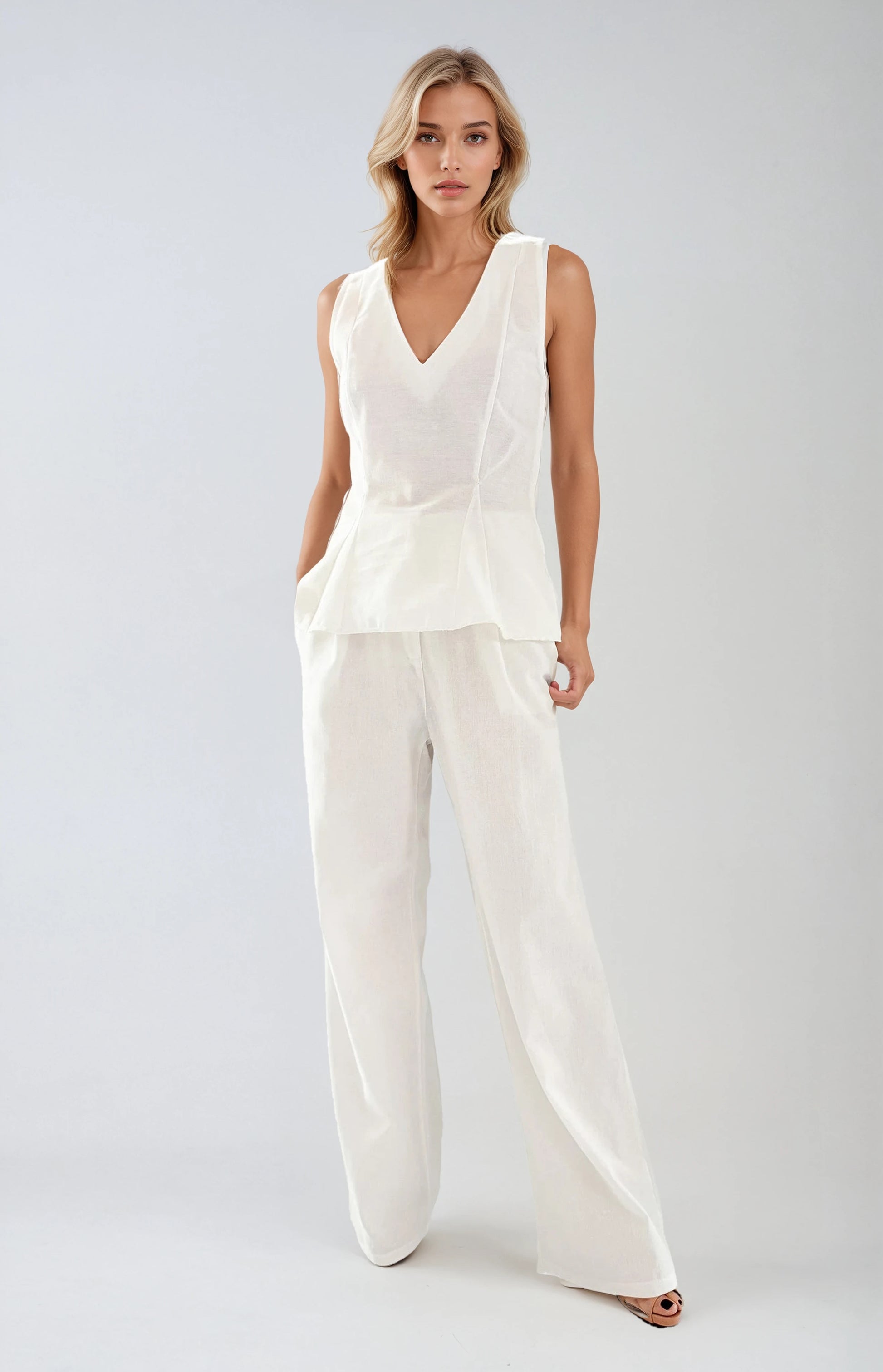 8119 Pantalón Eva Lino