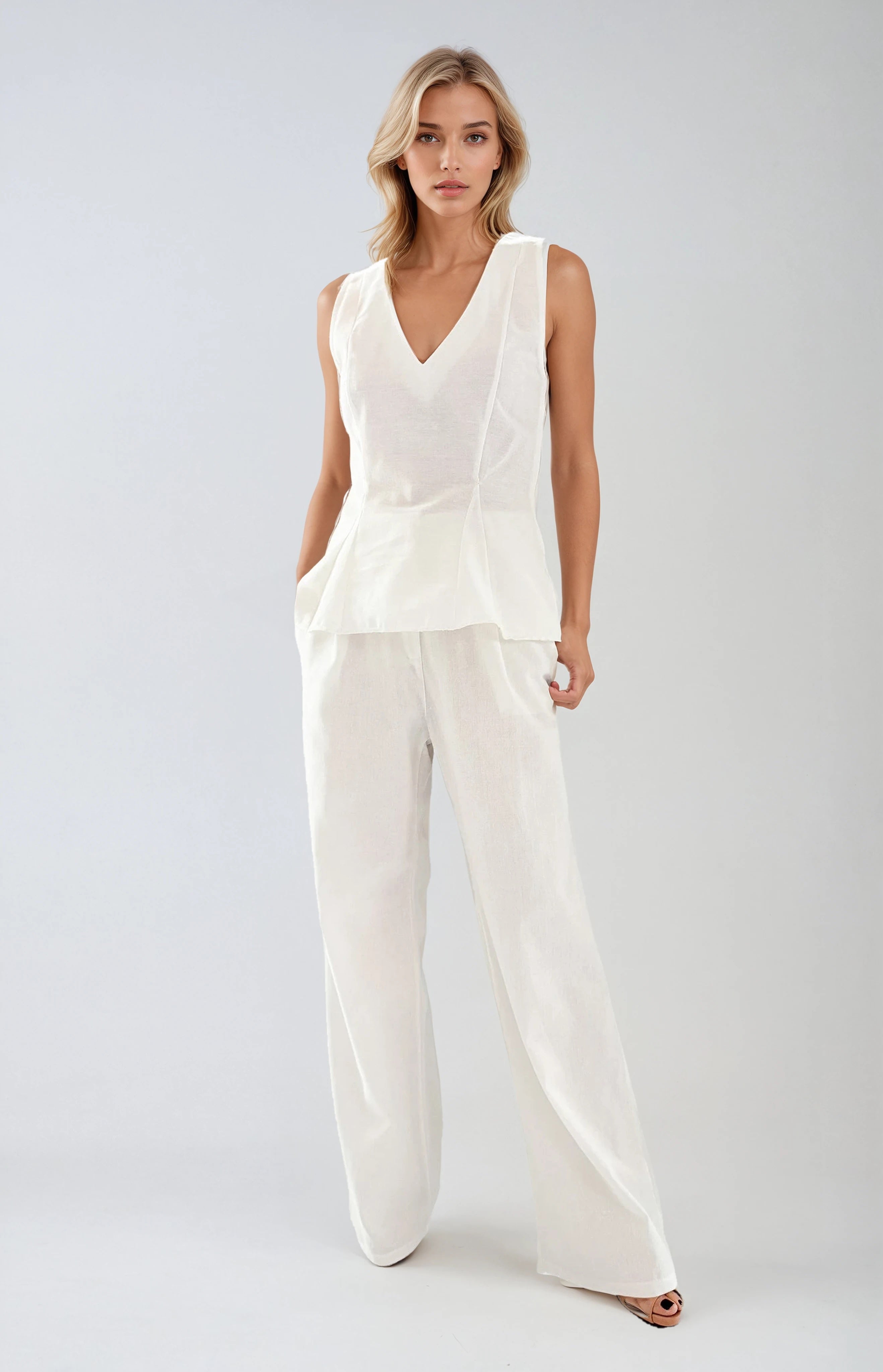 8119 Pantalón Eva Lino
