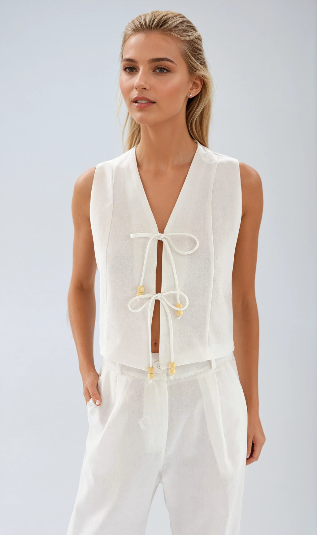8819 Chaleco Lino New Coquette