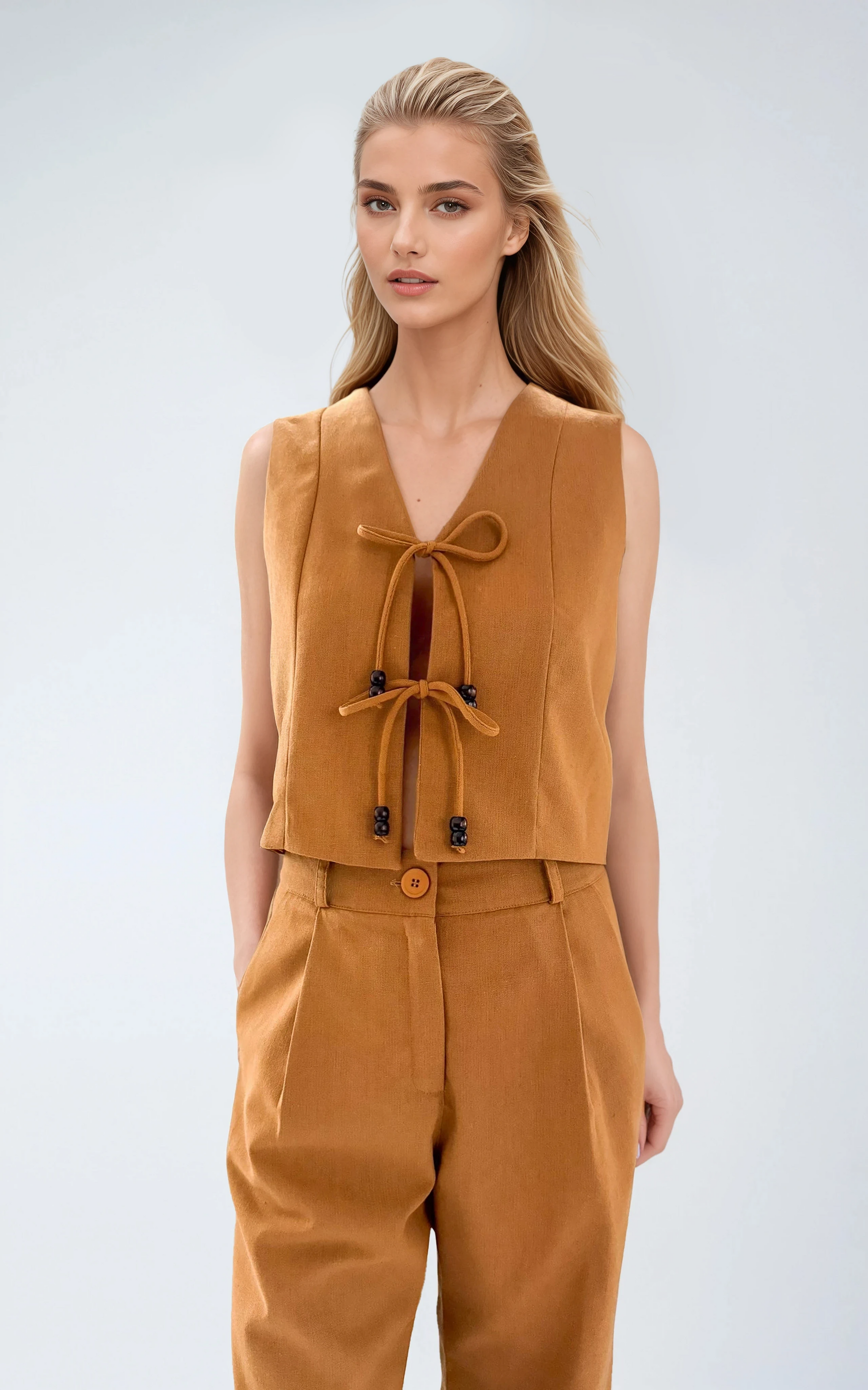 8819 Chaleco Lino New Coquette