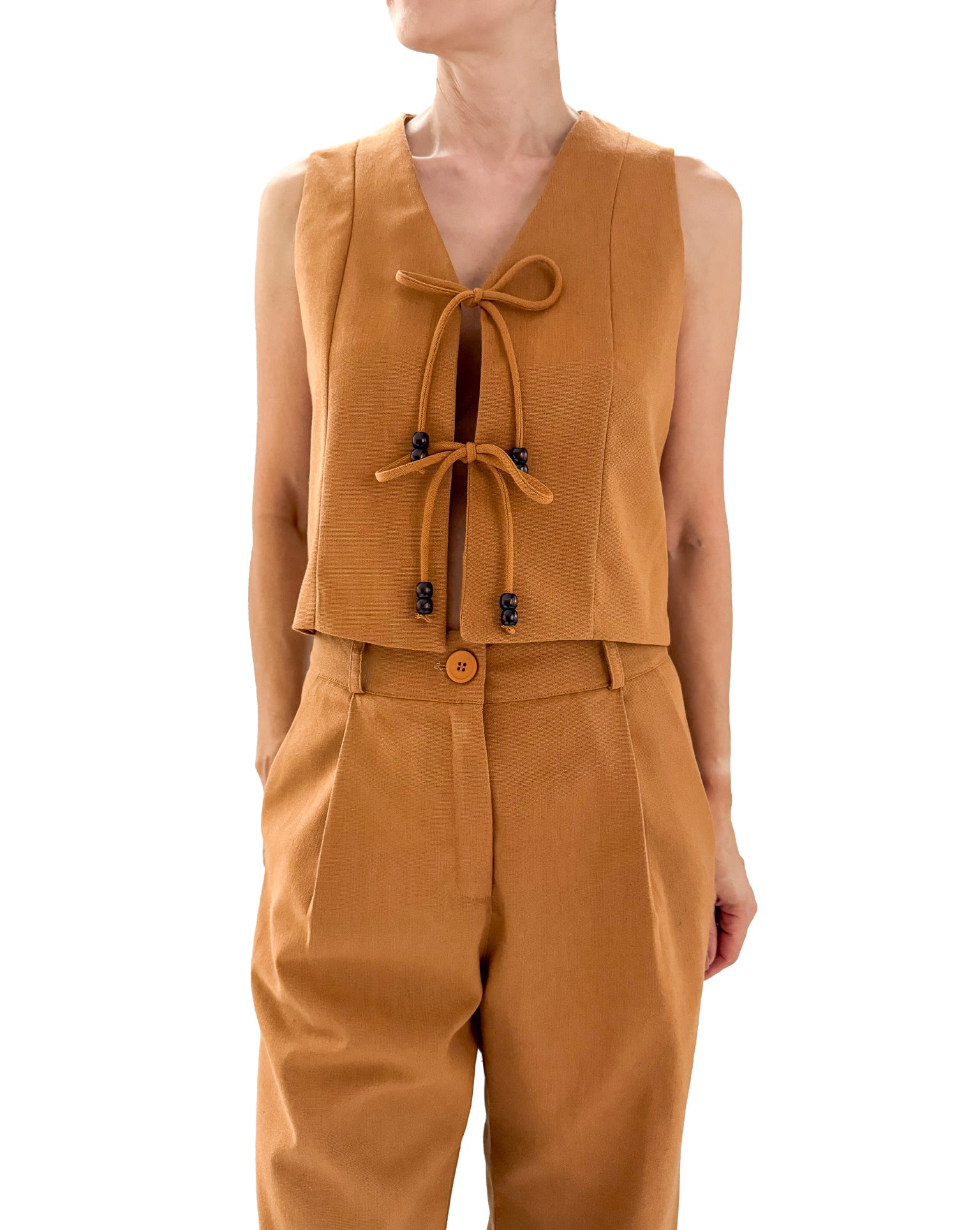 8819 Chaleco Lino New Coquette