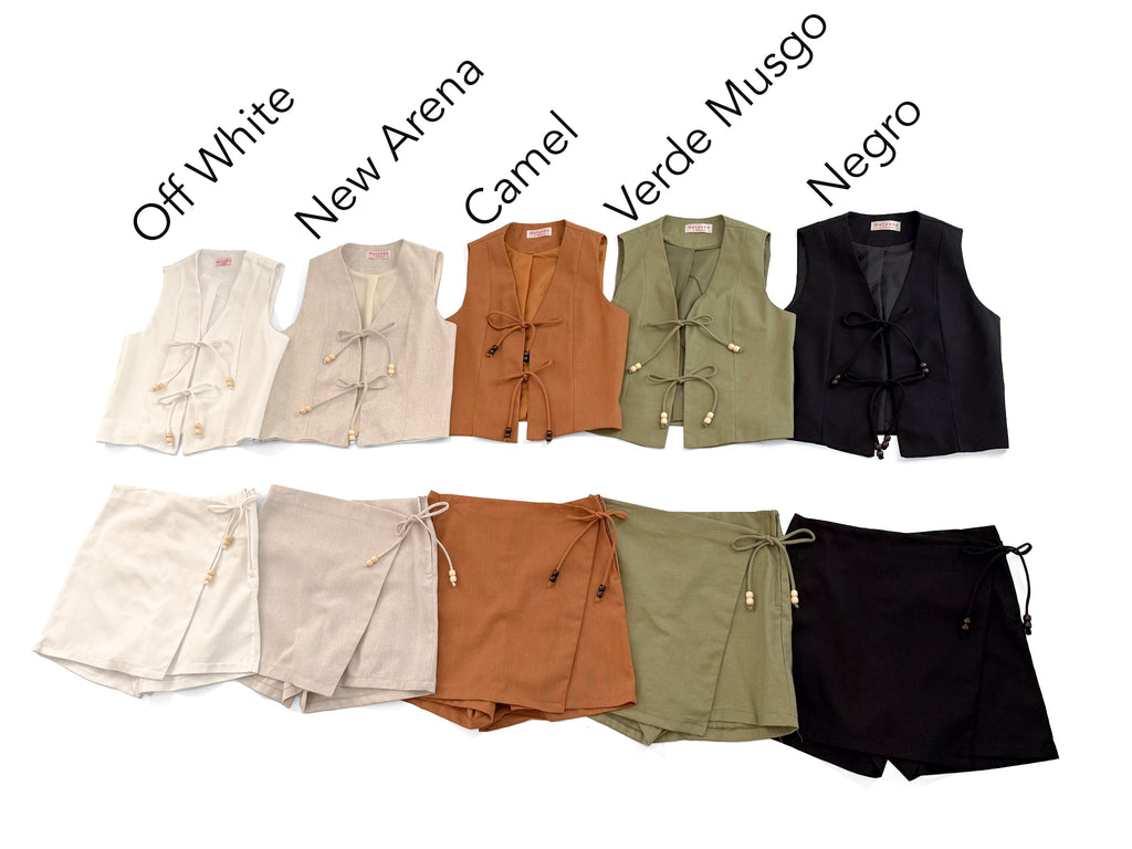 8893 Short Pollera Lino Mango
