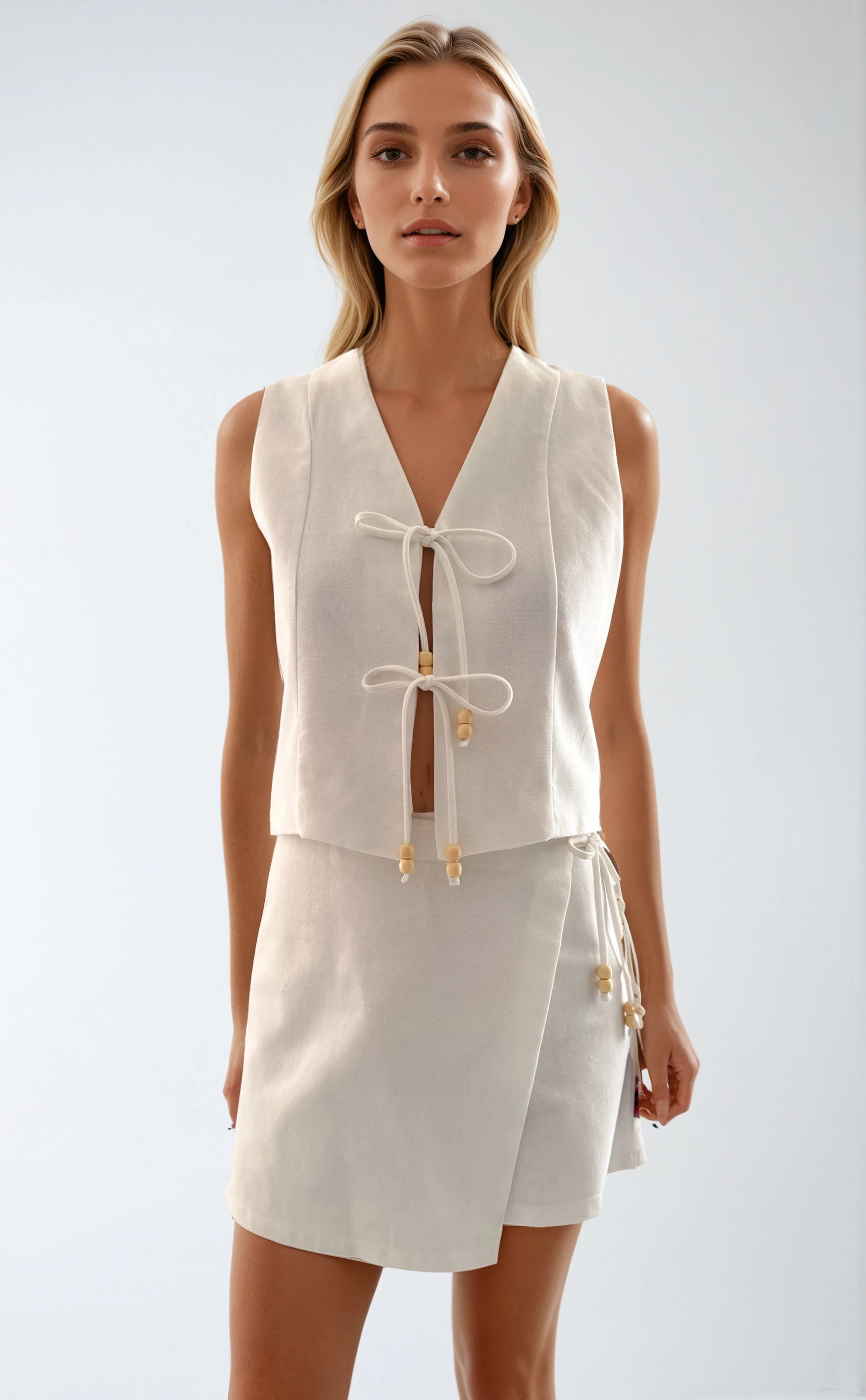 8893 Short Pollera Lino Mango