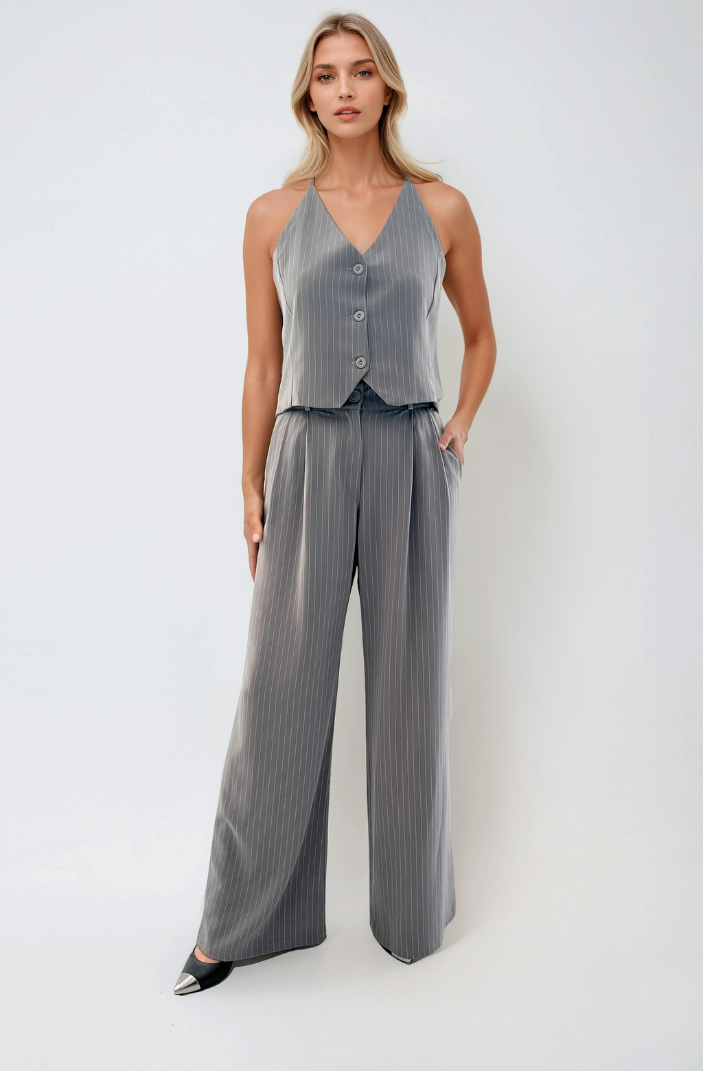 8669 Chaleco Madrid Rayado