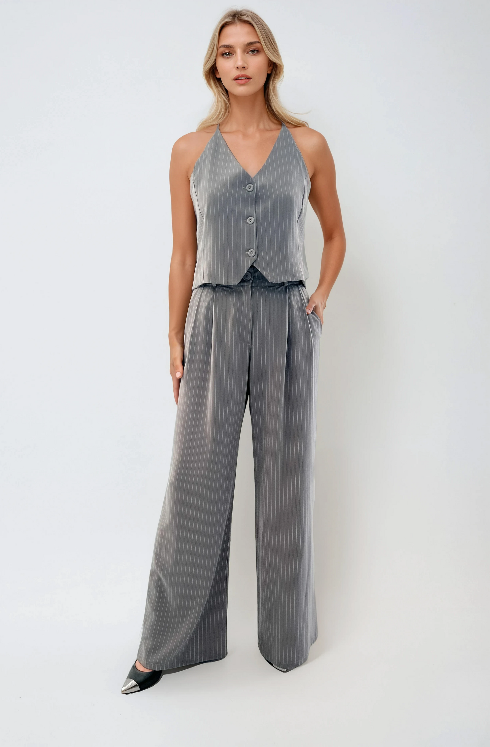 8669 Chaleco Madrid Rayado