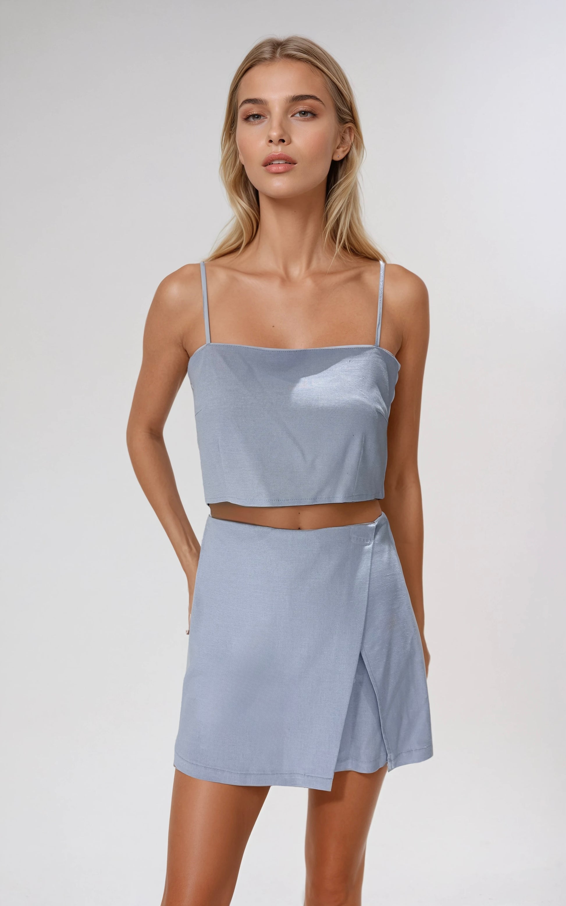 8875 Short Pollera Lino Agnes