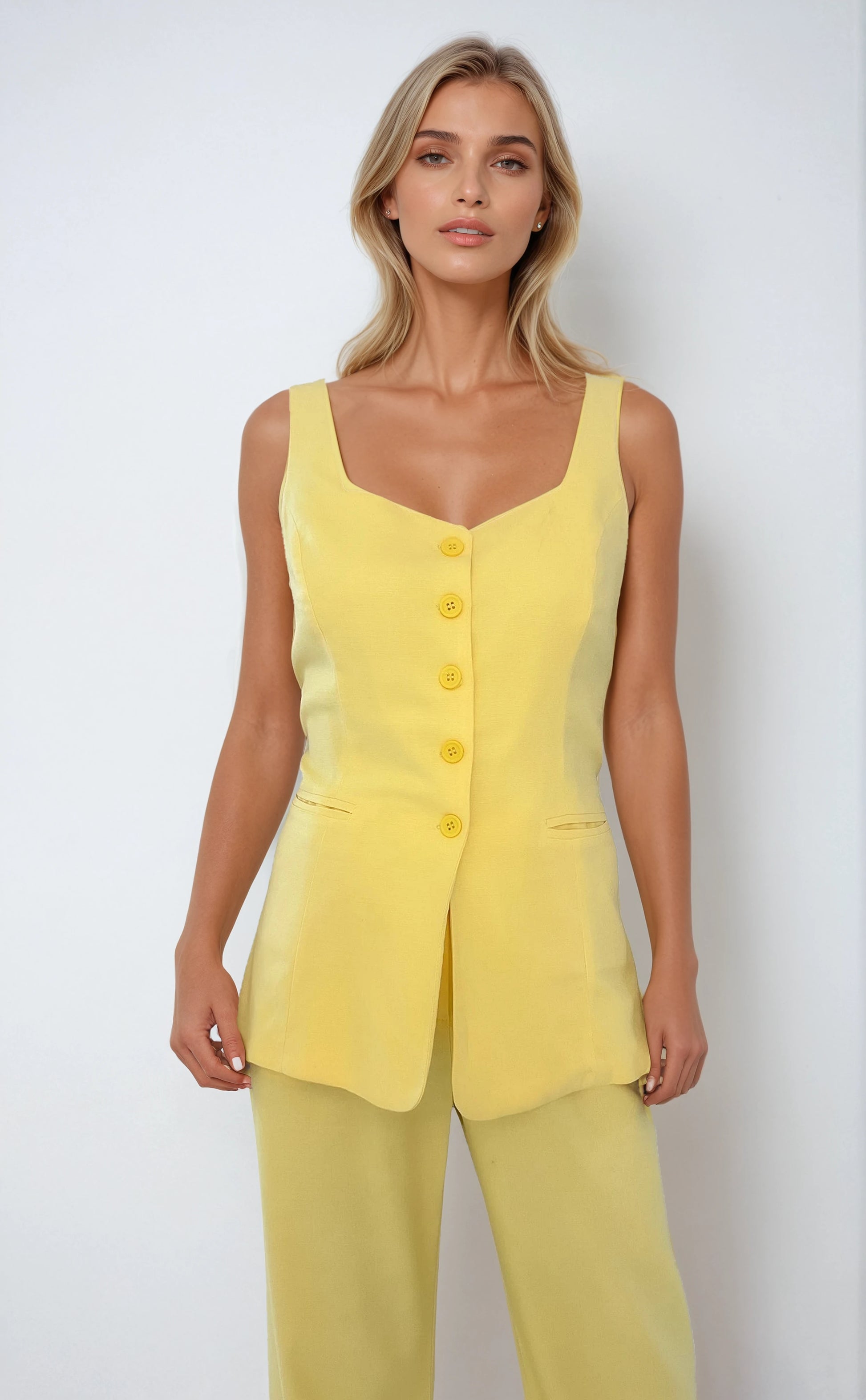 8532 Chaleco Lino Mimi Sale