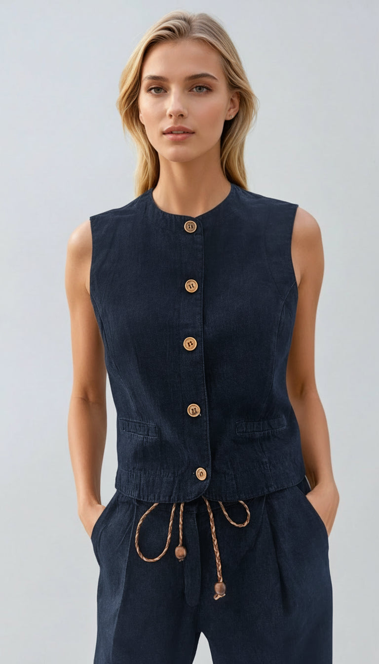 8768 Chaleco Jean Delma