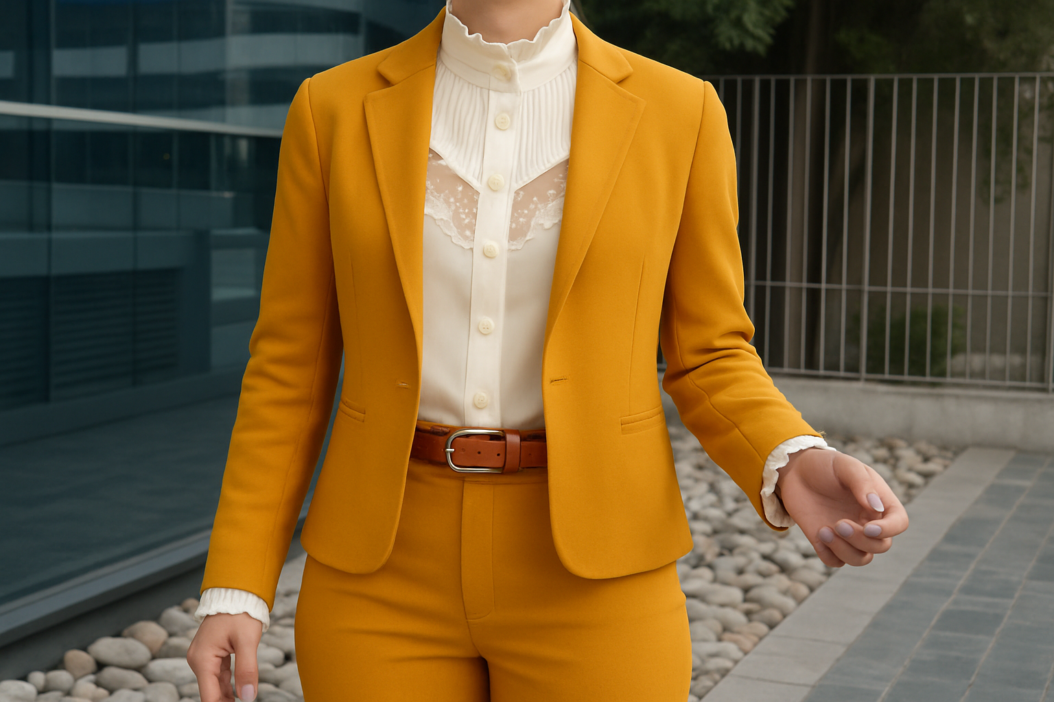 Conjunto color mostaza