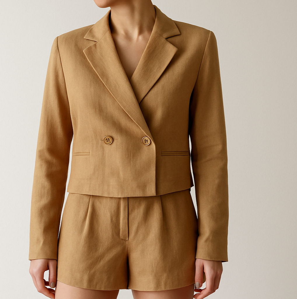 Conjunto de lino camel